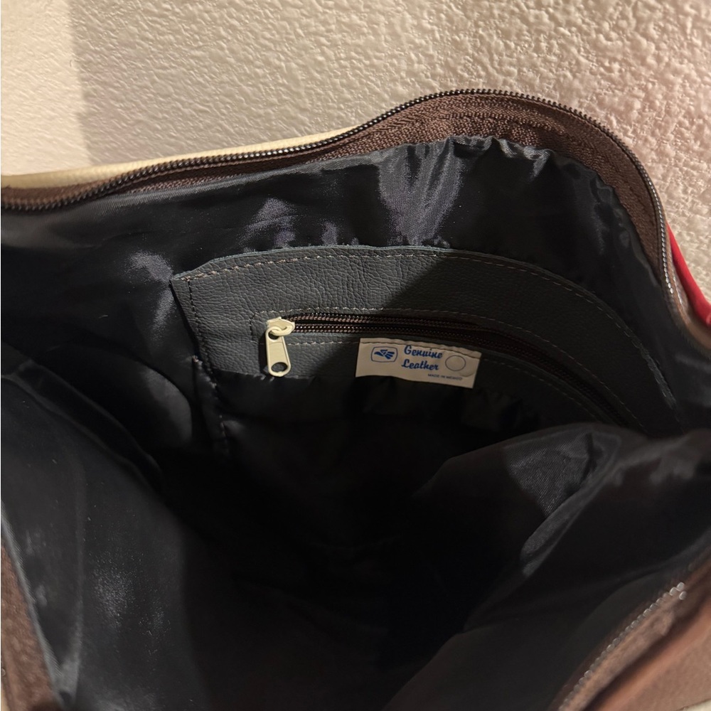 Patchwork Shoulder Bag - Genuine Leather - image 5